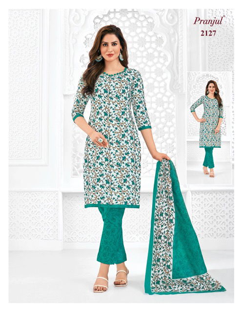 Priyanka Vol 21 By Pranjul Cotton Dress Material Catalog

